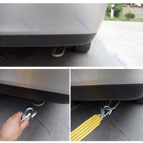 4m 5 ton cabo de reboque do carro resistente puxar corda cinta ganchos van recuperação estrada aug10 drop ship dropshipping
