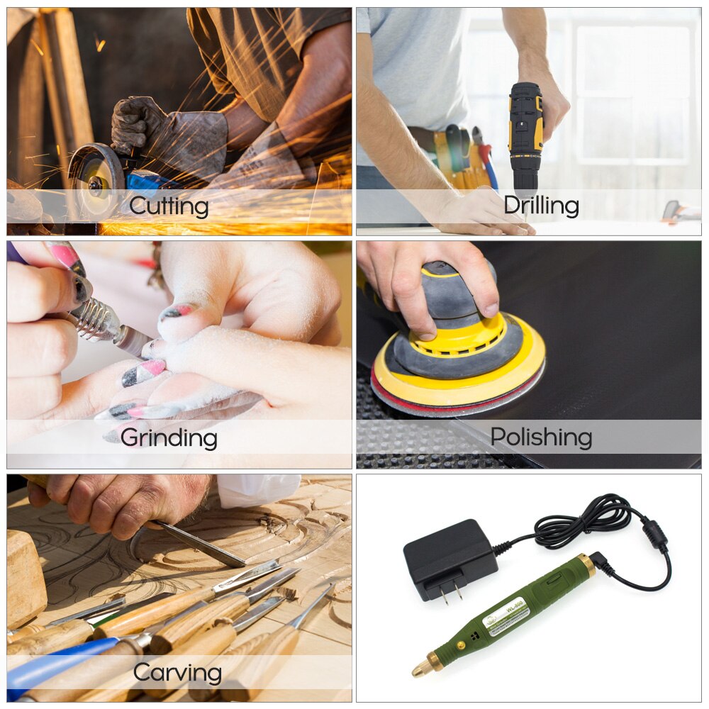 Mini Electric Grinder Set Small Jade Engraving Machine Adjustable Speed Electric Grinder Small Electric Drill US/EU Plug