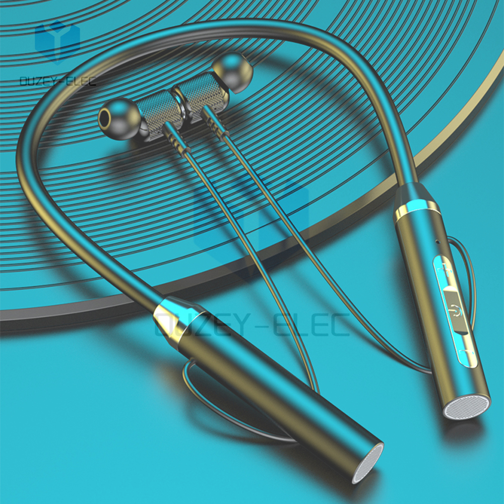 Neck Hanging Sport Headphone Wireless BT 5.0 Earphone Magnetic Bass In-ear with Stereo Microphone Noise Cancelling Music Headset