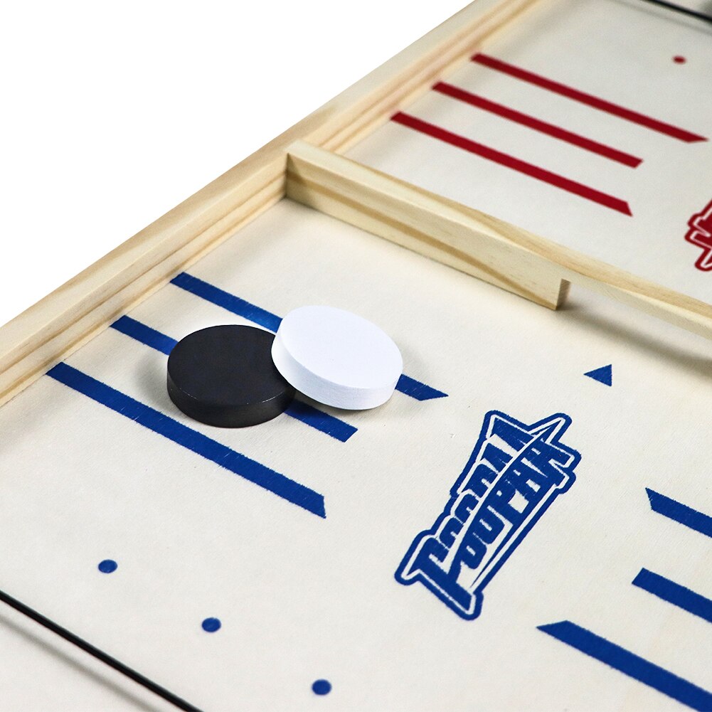 Fast Sling Puck Game Wooden Sling Hockey Board Game for Adults and Kids