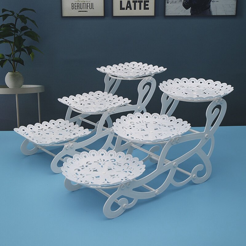 2 Tier Cake Dessert Holder Cupcake Pastry Biscuit Tray Holder Candy Buffet Fruit Holder Wedding Use