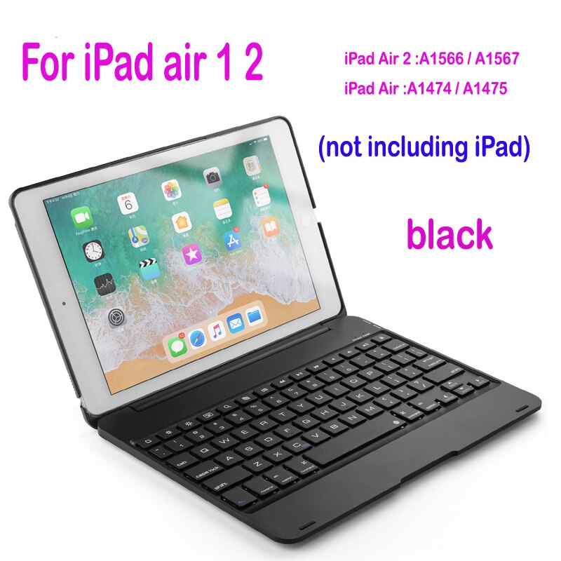 Smart Keyboard for Apple iPad 9.7 5th 6th Generation Bluetooth Keyboard Case for iPad mini 1 2 3 4 5 Air 1 2 Pro 9.7: ipad air 1 2 black