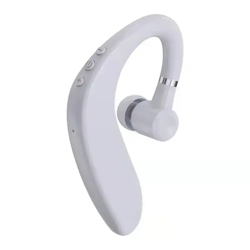 S109 Bezprzewodowe słuchawki Bluetooth 5.0 Uniwersalne słuchawki sportowe Biznesowy zestaw słuchawkowy z jednym uchem Słuchawki głośnomówiące z mikrofonem: biały