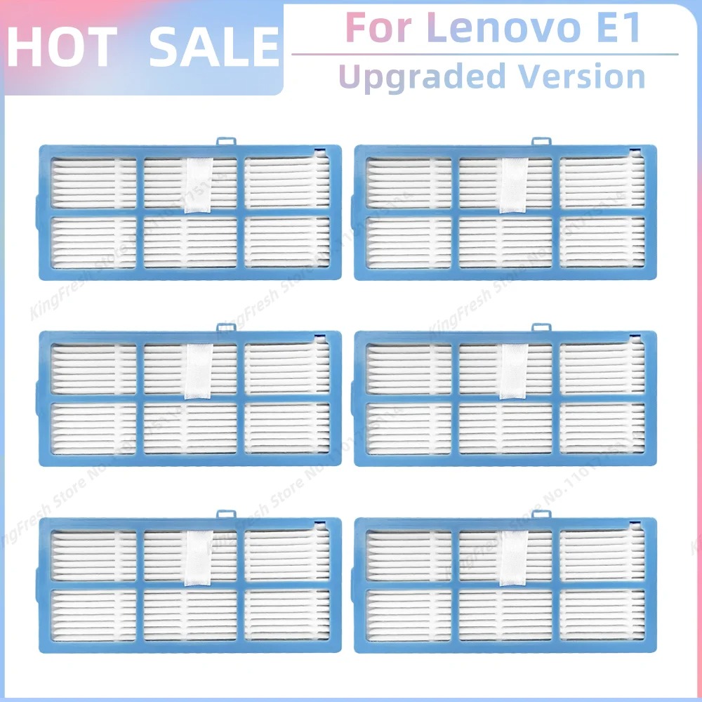 Compatible con ( Lenovo E1, Ultenic D5/D5s/D5s Pro, Proscenic 850T, Pioneer VC704R ) Piezas: Rodillo Principal, Cepillo Lateral, Filtro HEPA, Paño de Limpieza, Accesorios: Caqui oscuro