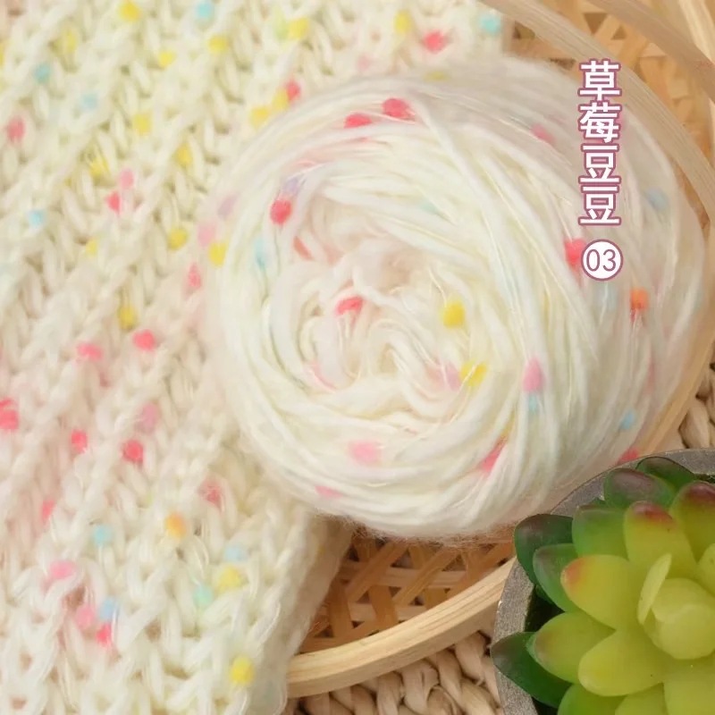 Hilo de lana de punto arcoíris, 50g, tejido a mano, Mohair, hilo de ganchillo, hilo de punto grueso, bufanda DIY, suéter, línea de sombrero blanet, 1 ud.: Lavanda