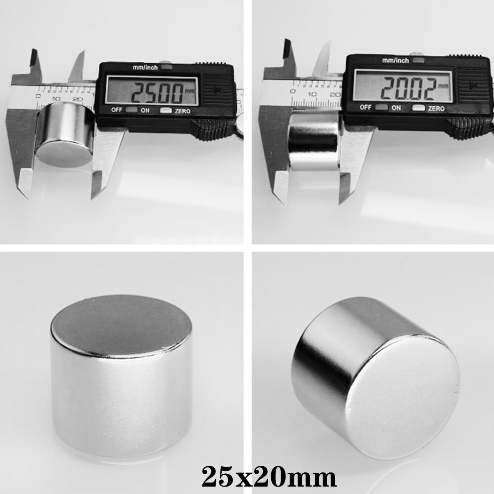 1/2/5CS 25X20 Mm Dikke Krachtige Sterke Magnetische Magneten 25Mm X 20 Mm Permanente neodymium Magneet 25X20 Mm Ronde Magneet 25*20