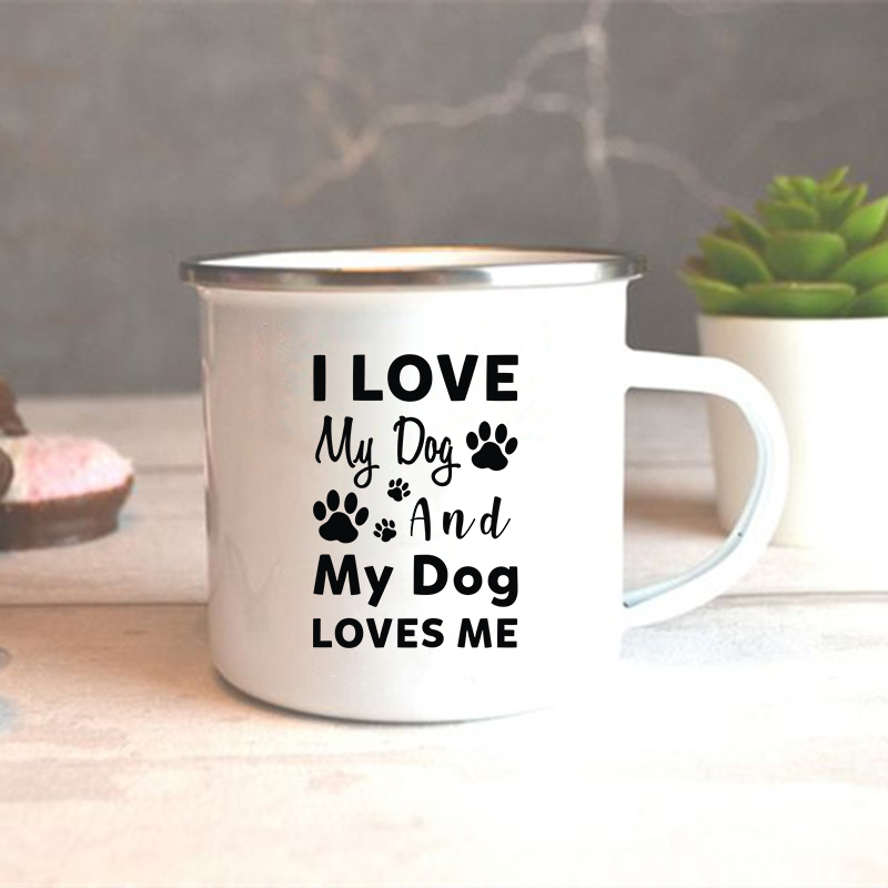 Tasse à café, thé, thé, café, boisson, Dessert, petit déjeuner, lait, Vintage, poignée, , I Love My Dog: XH2382-A015WH-8