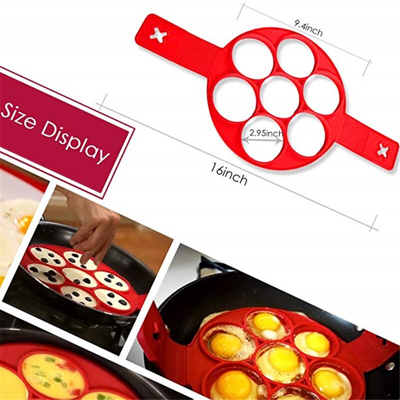 Silikone form omelet fantastisk non-stick flippin pandekage maker forskellig form æg omelet køkken køkkenredskaber