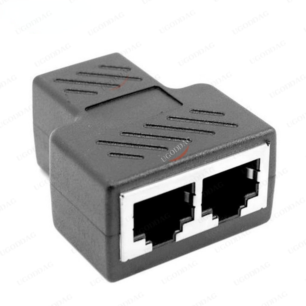 Practical RJ45 Network Splitter Adapter Port CAT5/6 LAN Ethernet Cable High Performance 1 to 2 Ways Dual Female Switching