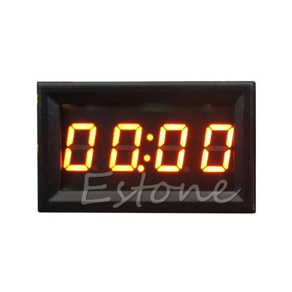 Waterdichte 12V 24V Dashboard Digitale Klok Led Display Auto Boot Vrachtwagen Motorfiets Toegang 24 Uur Touch Automotive Elektronische klok: Oranje