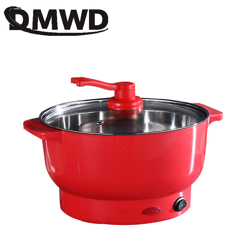 DMWD Multifunktions Reiskocher Elektrische Pfanne Nudel Kochen Topf Ei Omelett Pfanne Mini Eintopf Lebensmittel Dampfer Suppe Heizung