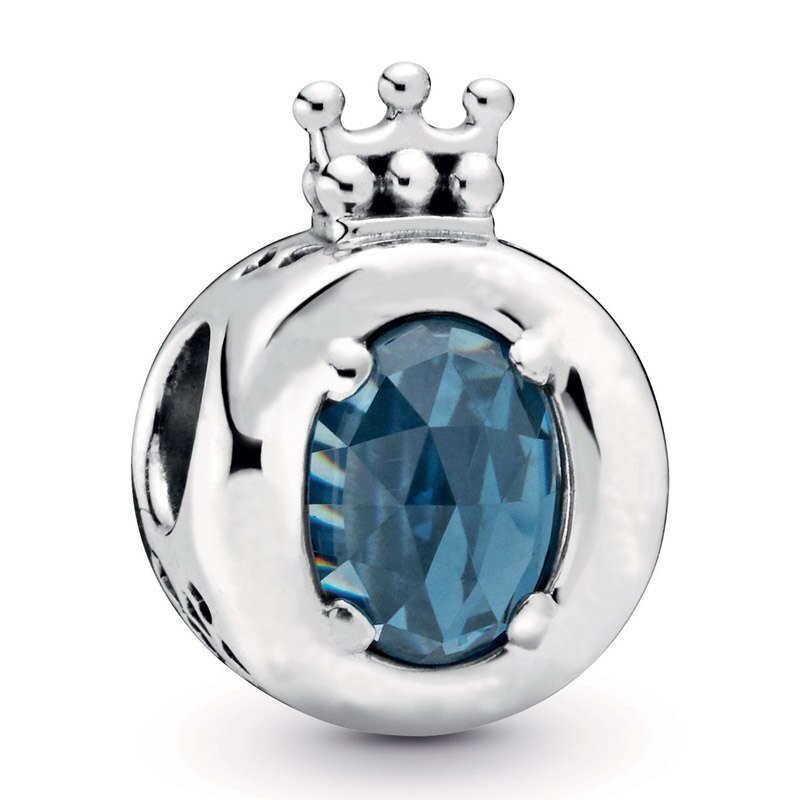 Spinning Hearts Signature Scent Shopping Handbag Logo Ball Charm 925 Sterling Silver Beads Fit Bracelet DIY Jewelry: PX00418-Blue
