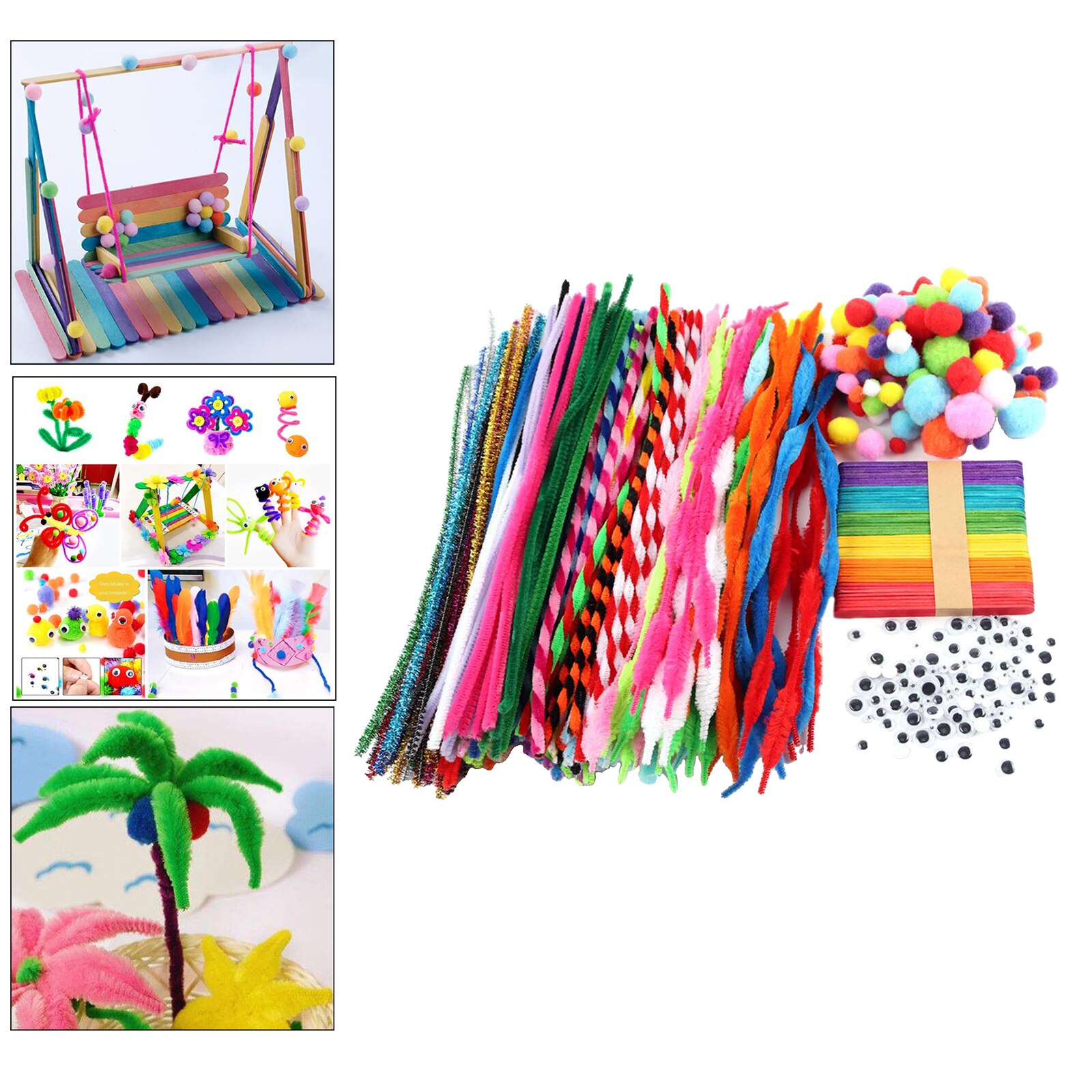 Kid's Arts and Crafts Supplies - Assorted Crafting Art Supply Set for Age 3-10 - All in One DIY Arts Set