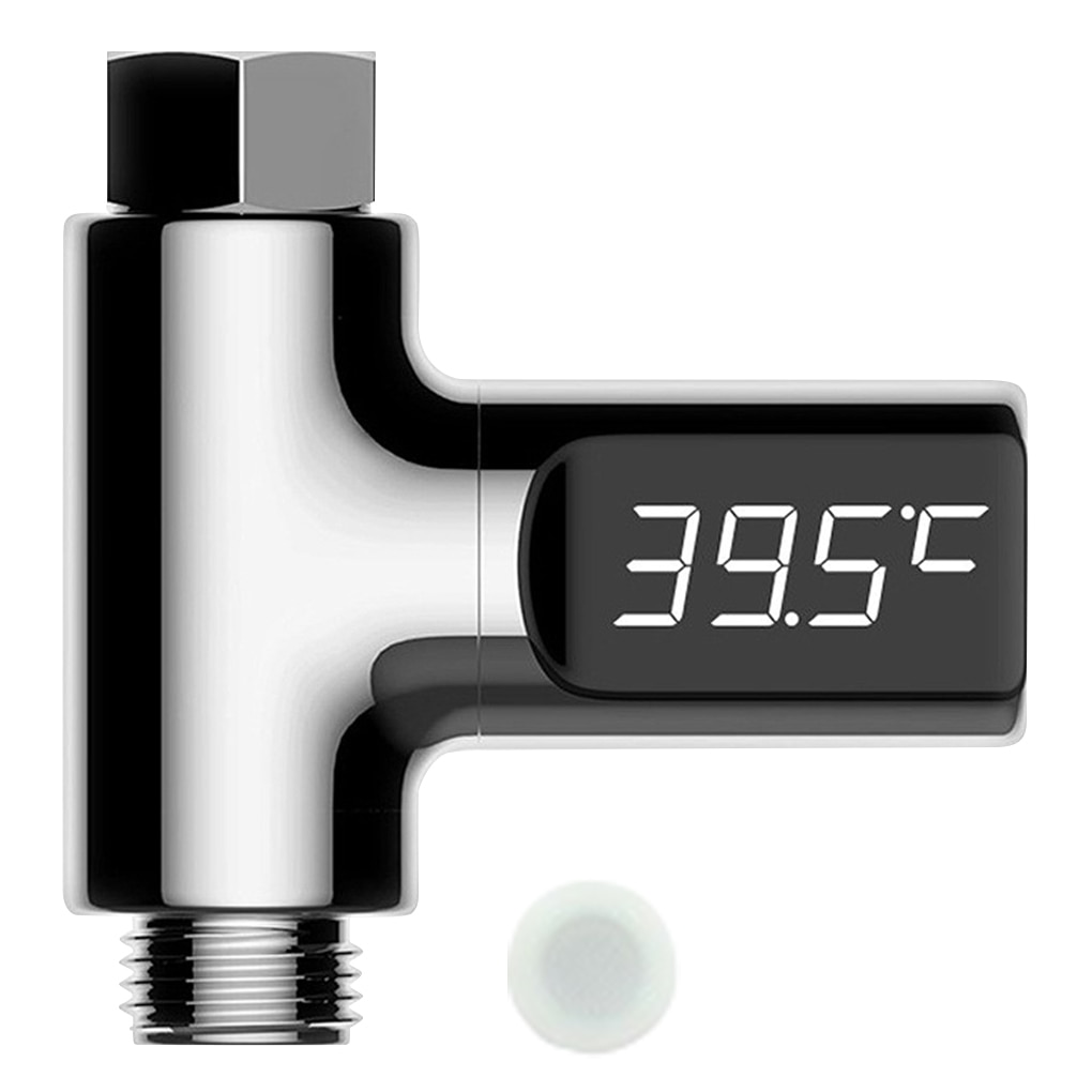 LED Display Water Shower Thermometer Self-Generating Electricity Water Temperature Monitor Energy Smart Meter thermometer: First Generation