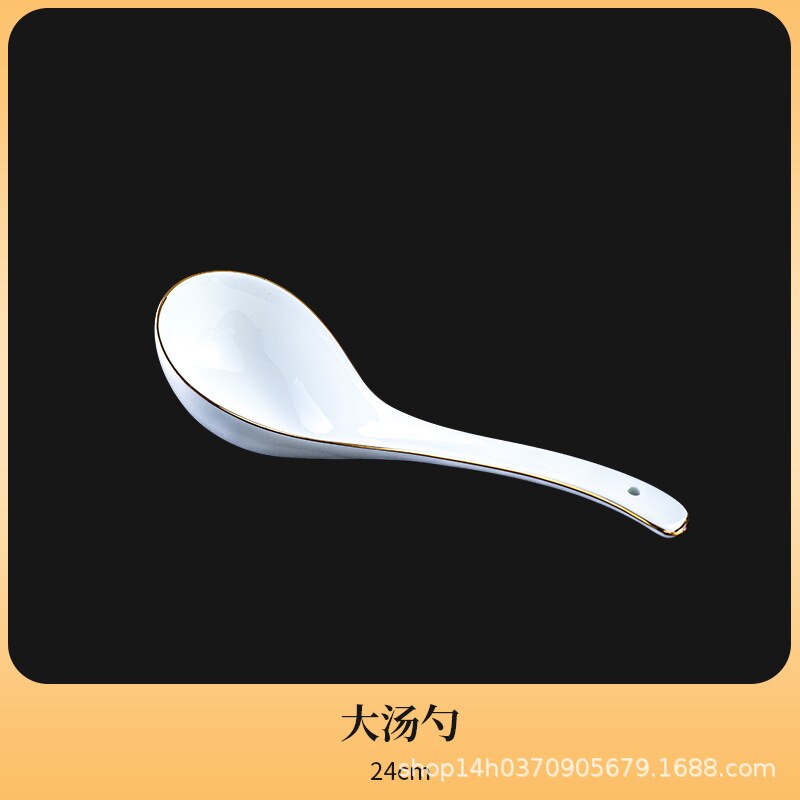 Dinner Luxury Plate Set Ceramic Christmas Food Porcelain Dinner Sets Dessert Breakfast Platos De Cena Nordic Dinnerware DL60PZ: big spoon