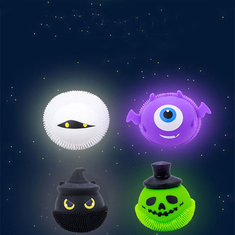 Halloween Fidget Speelgoed Lichtgevende Little Devil Decompressie Speelgoed Knijpen Bal Prank Vent Volwassen Antistress Speelgoed Squishy Kids