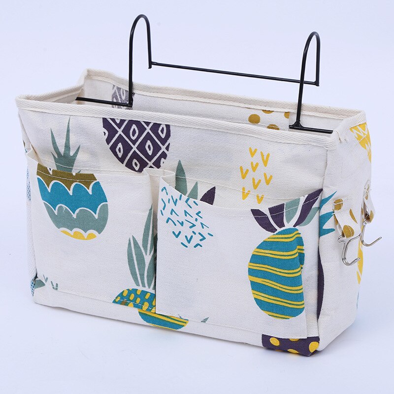 Bedside Storage Bag Crib Bed Side Pouch Hanging Organizer Nappy Holder Pockets Crib Accessories Bag Storage Holder Bed Organizer