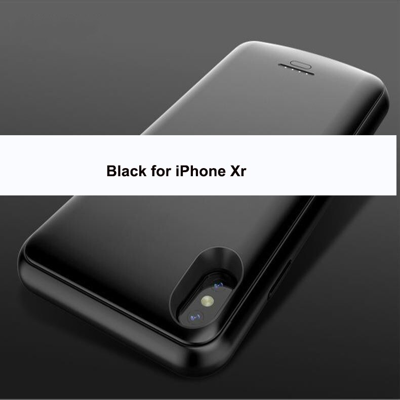 Vogek Battery Case Power Bank for iphone XR XS MAX 5000mah Magnetic Adsorption Battery Charger Case for iPhone 6 7 8 plus Backup: Black for iPhone XR