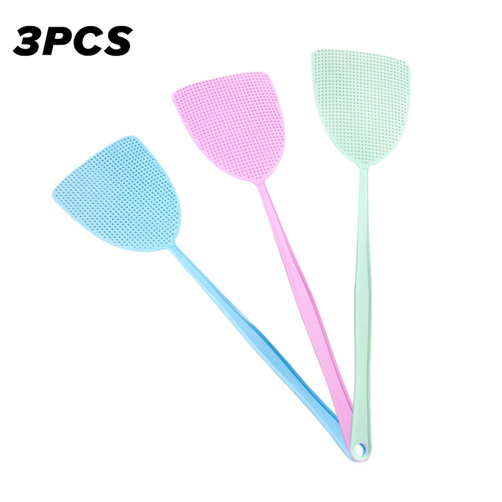 Matamoscas de plástico grueso, matamoscas para mosquitos, Control de plagas, mata insectos, accesorios de cocina para el hogar, 3 uds.