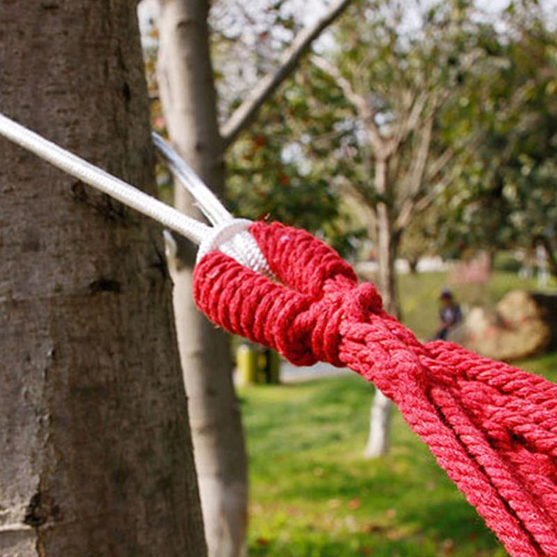Enkele brede dikke canvas hangmat Outdoor Camping Backpacken Vrije tijd Schommel Draagbare hangende bed Slaapschommel Hangmat