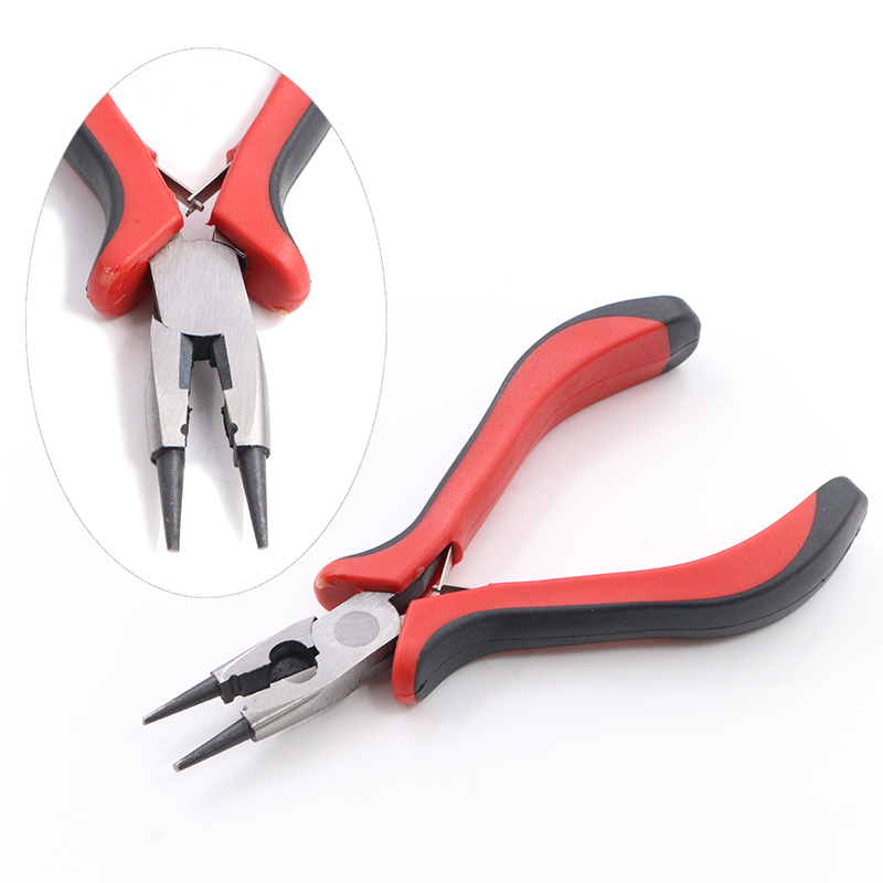 1 pieza, herramientas de mano multifuncionales, alicates de joyería, equipo redondo, extremo de punta, alicates de corte para accesorios hechos a mano