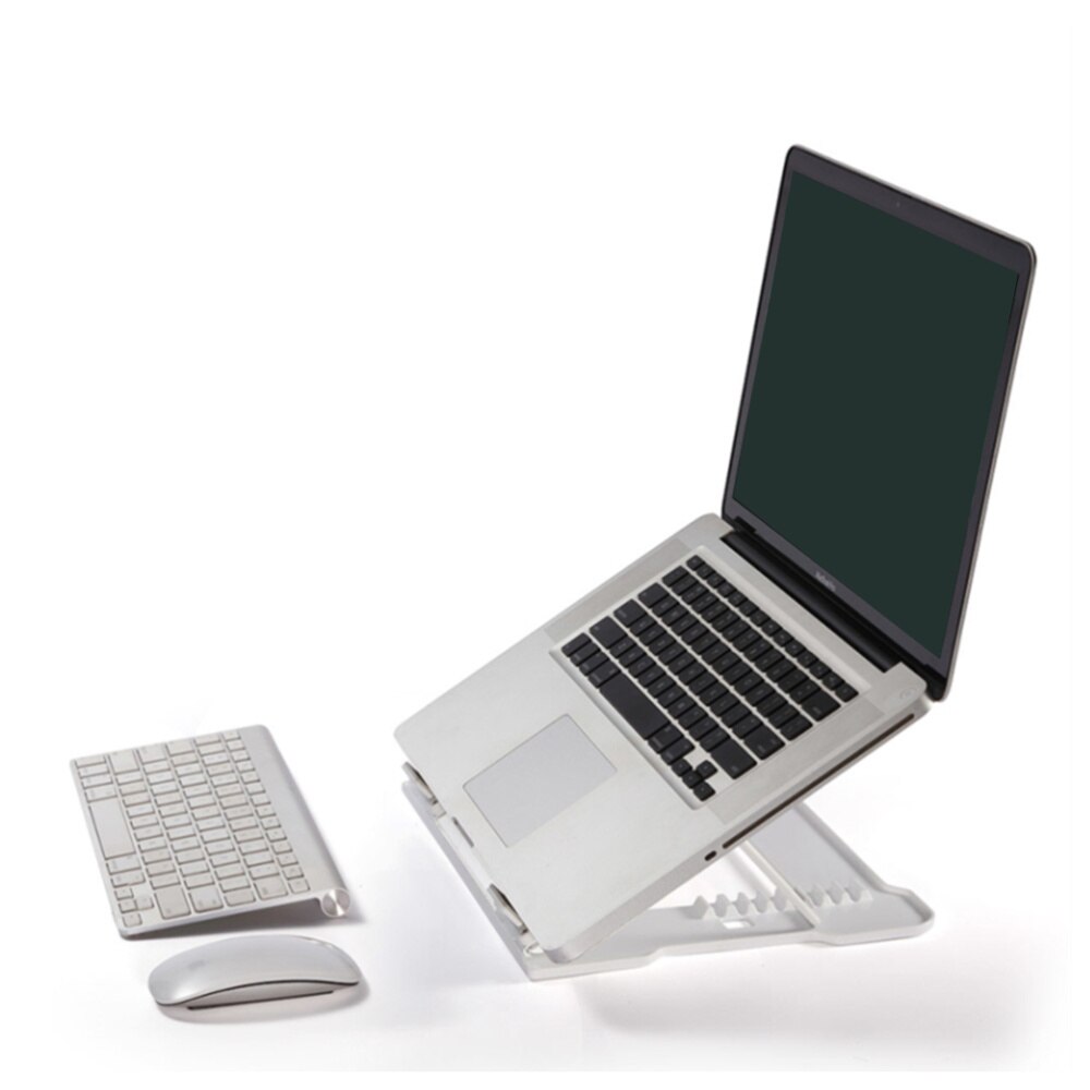Aluminium Laptop Stand Draagbare Computer Houder Laptop Thuis Desktop Cooling Beugel Opvouwbare Computer Beugel (Plastic Pane
