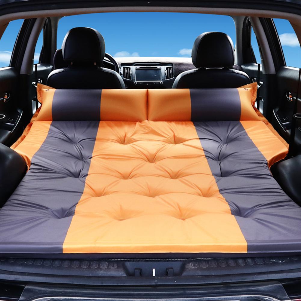 Matelas d'air automatique | Lit pneumatique surélevé, pour voiture Camping, coussin gonflable, pour couchage automatique, lit gonflable de voyage: Orange