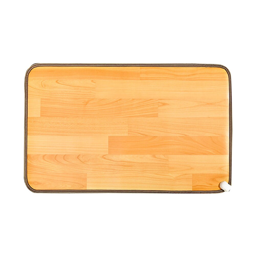 Hiver plaque chauffante en cristal de carbone tapis chauffant US royaume-uni AU EU Plug coussinets chauffants pieds brouillard jambières Thermostat maison bureau: Light Wood / US Plug