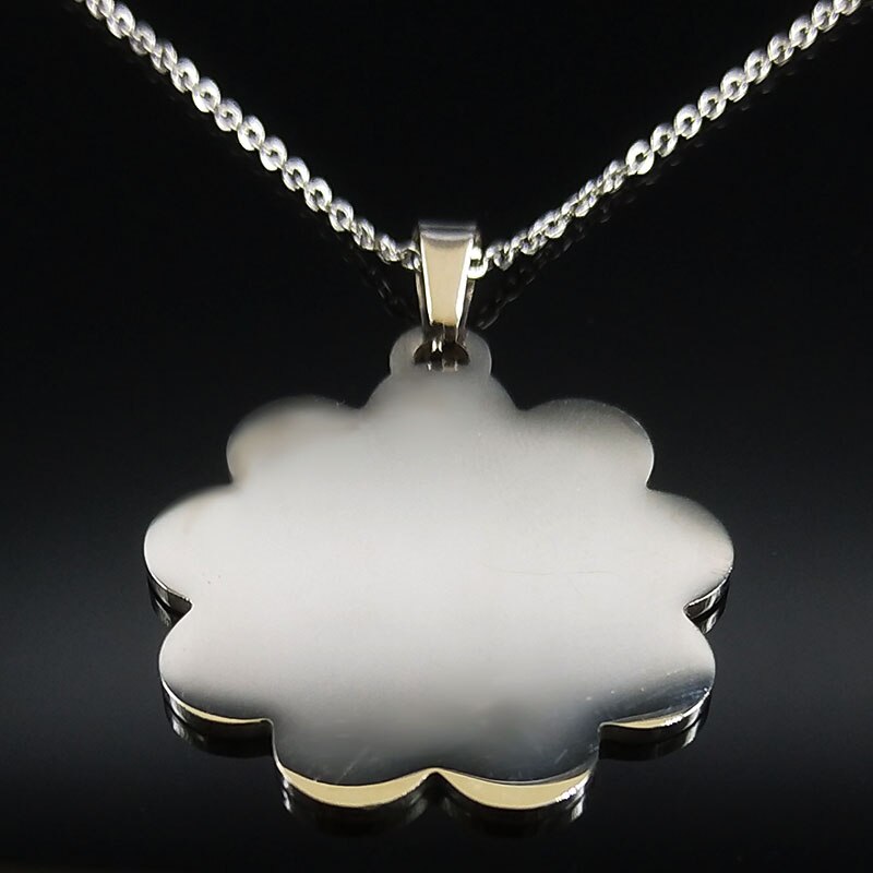 Abuela Rvs Oorbellen Ketting Set Sieraden Voor Vrouwen Zilveren Kleur Set Sieraden Aretes De Mujer 178621