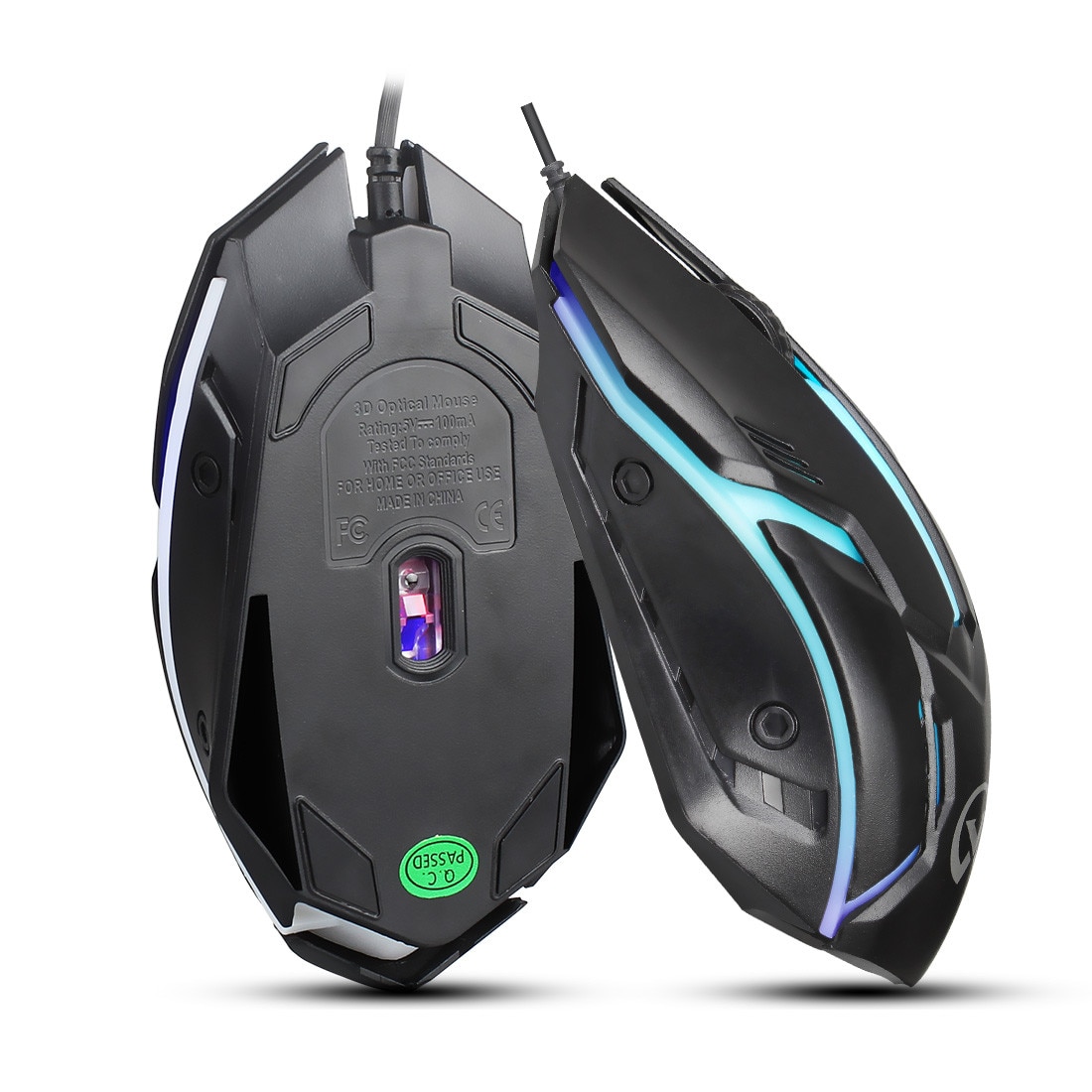 Ouhaobin Wired Mouse 2400DPI Optical Gaming Mice Mouses LED Backlight For PC Laptop for game for Computer