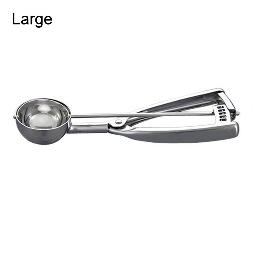 Stainless Steel Cookie Scoop Kitchen Tool Scoop Multifunctional Non-slip Ice-cream Scoop Ice Ball Maker for Baking: Large
