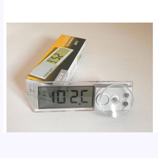 Termómetro Digital LCD para coche, medidor de ahorro de energía para exteriores con ventana automática, pantalla de número inteligente, accesorios de instrumentos de temperatura, 1 ud.: Thermometer