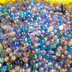 150 PCS of 16 mm glass bead game pinball machine cattle console small marbles pat music parent-child machine of beads: L