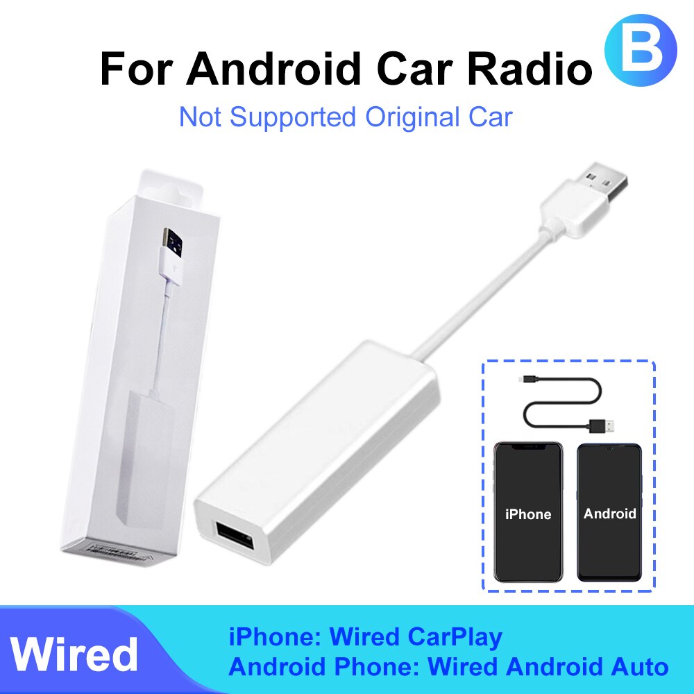 CAIXI Wireless Wired USB Dongle Carplay Adapter for Modify Car Android Radio Multimedia Player Ariplay Smart Link Auto Connect