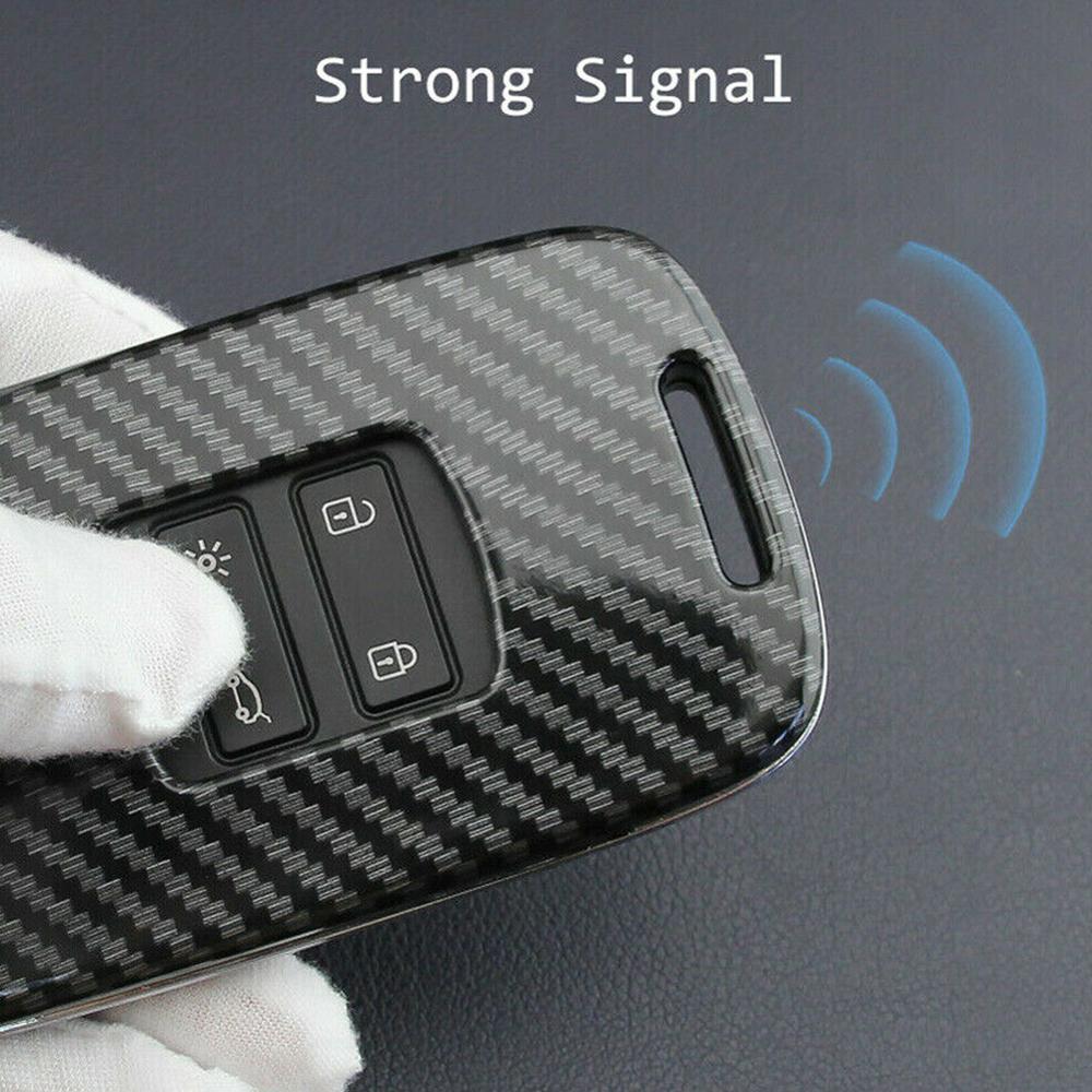 Carbon Fiber Autosleutel Geval Sleutelhanger Case Voor Renault Kadjar Megane Koleos Csv