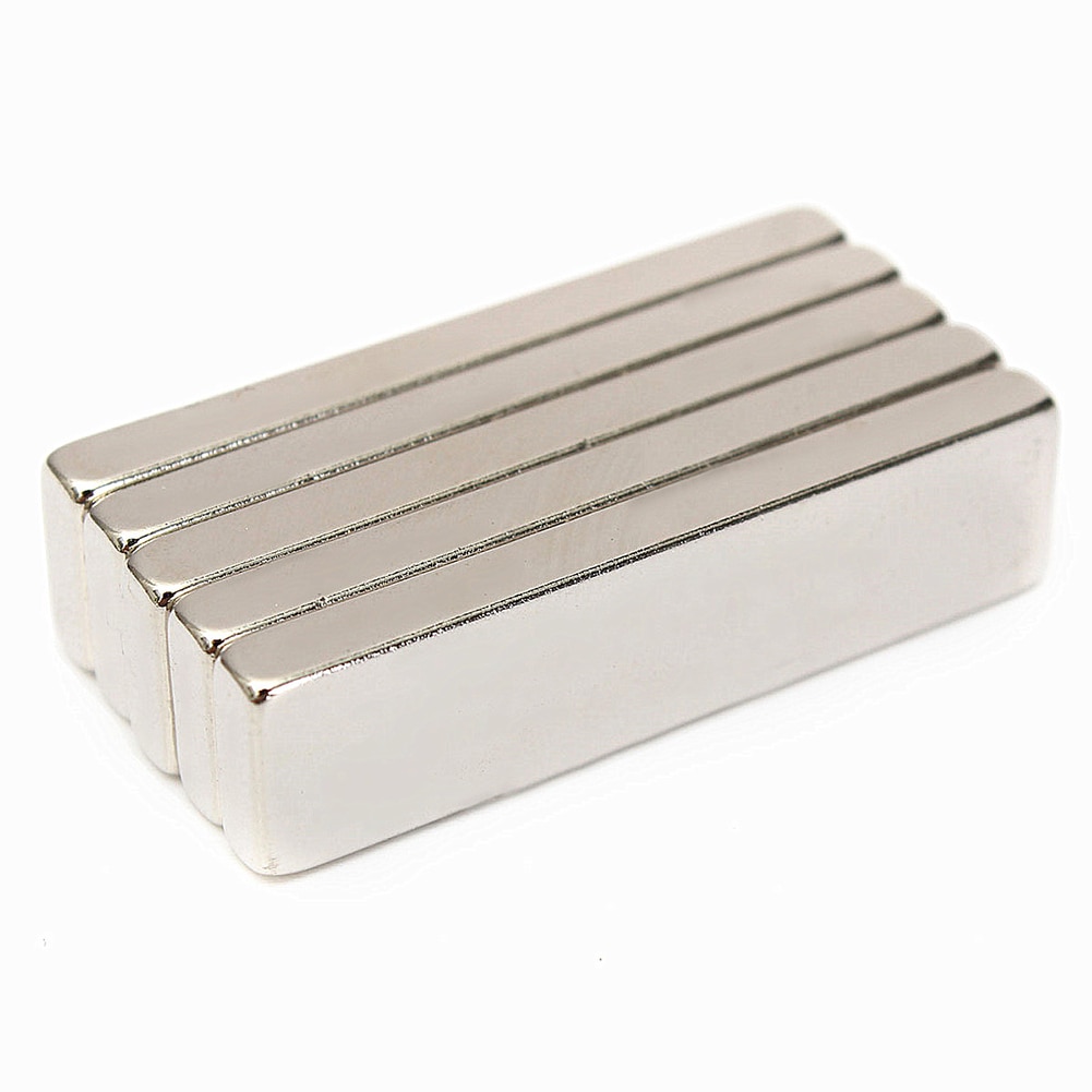 5 Stks/set 40X10X4Mm Rechthoek N52 Sterke Magnetische Blok Bar Koelkast Multifunctionele Zeldzame Aarde Neodymium Magneten