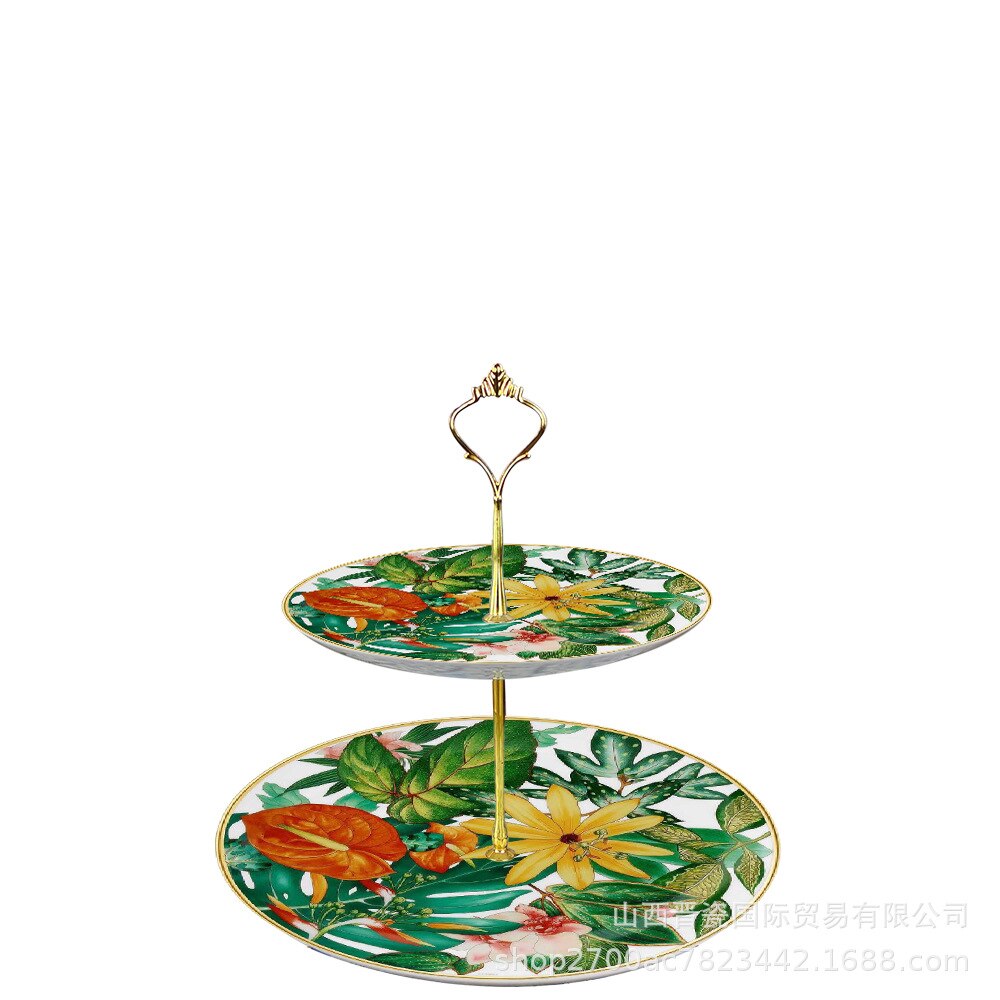 Summer style series plate hotel restaurant theme plate salad fruit cake plate plate plate set: Second floor