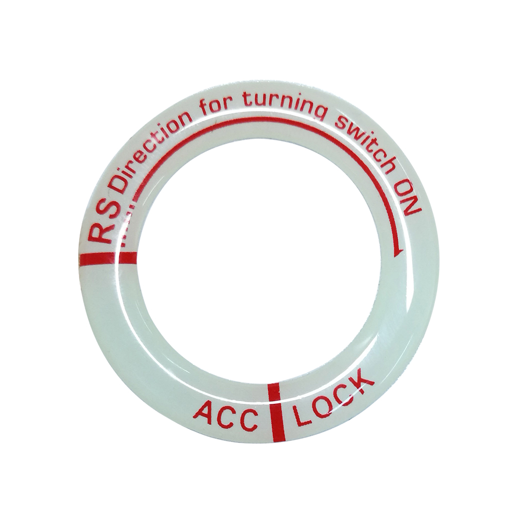 3D Car Ignition Switch Cover Luminous Key Ring Hole Cover Sticker car stickers auto products: red