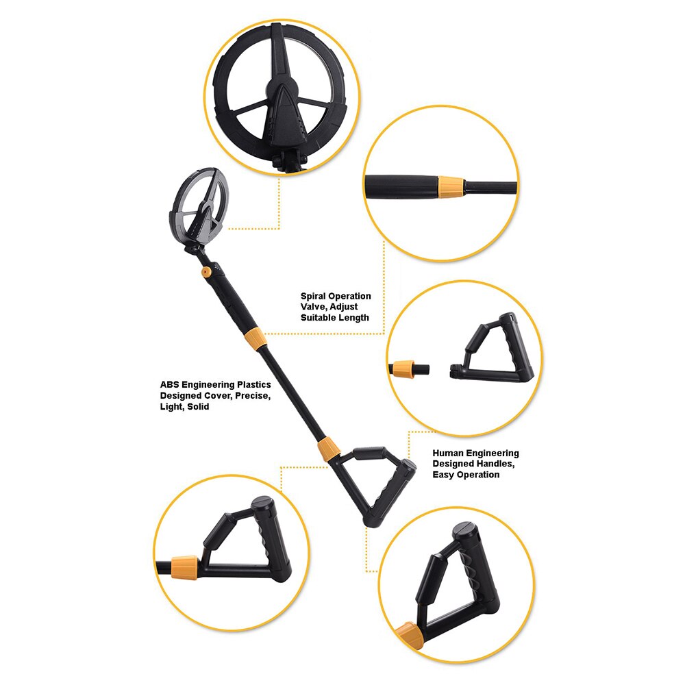 KKmoon-détecteur de métaux souterrains, recherche de métaux et de trésors, appareil localisateur pour enfants