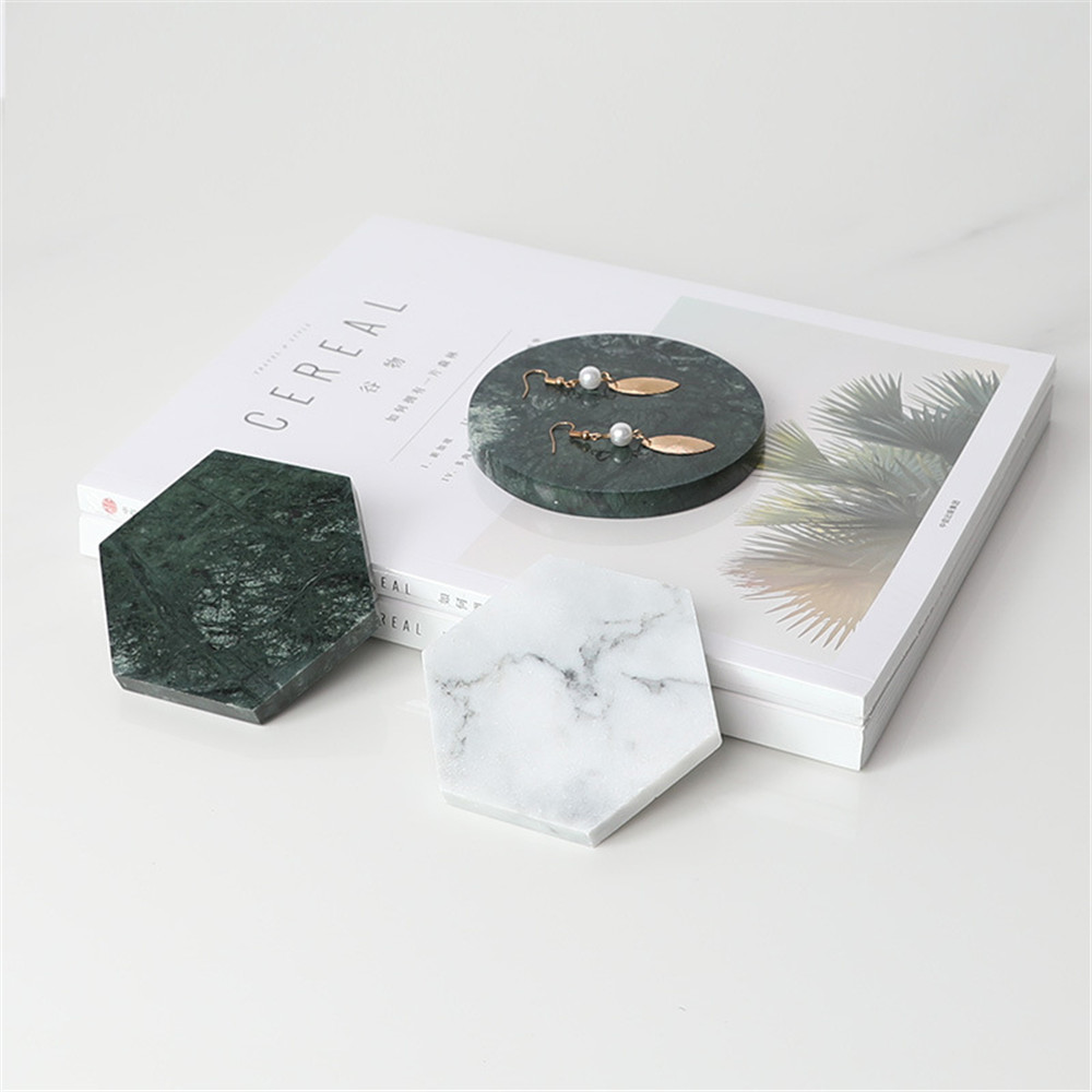 Minimalistisk marmor mønster kontorbord oppbevaringsplate geometri elegant skandinavisk nordisk keramisk skrivebord oppbevaringsbrett arrangør dekor