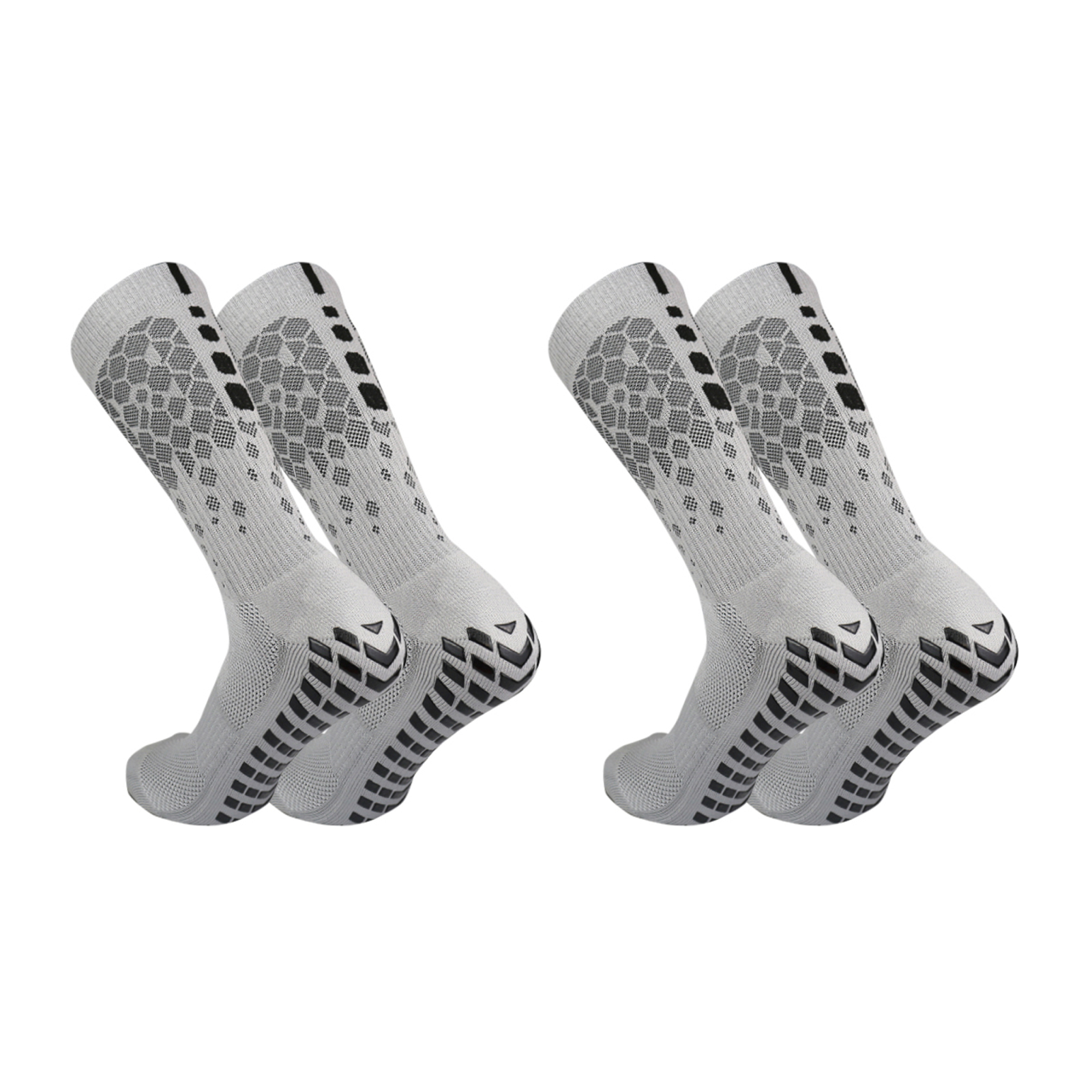 Calzini da calcio antiscivolo per uomo e donna Calzini sportivi traspiranti con pinze per palestra di calcio yoga: Avorio