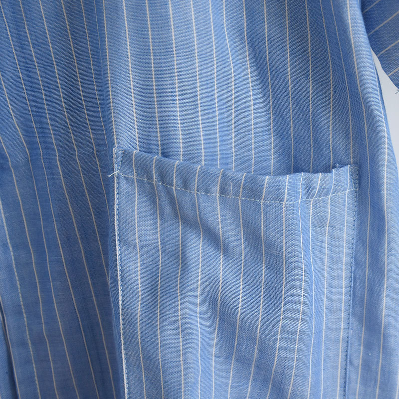 Plus Size Japanse Pyjama Sets Heren Gestreepte P Mannelijke 100% Katoen Spa Robe Sets Voor Mannelijke Boxer Kimono Robes Mannen thuis Hombre