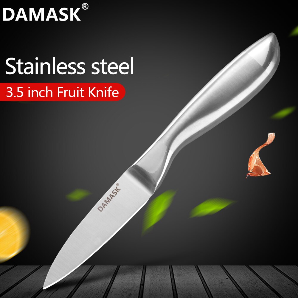 Damask Kitchen Tools Cutlery Knife 3.5 Inch Paring Knives Stainless Steel Blade Ultra Sharp Ergonomic Handle Utility Chef Knives