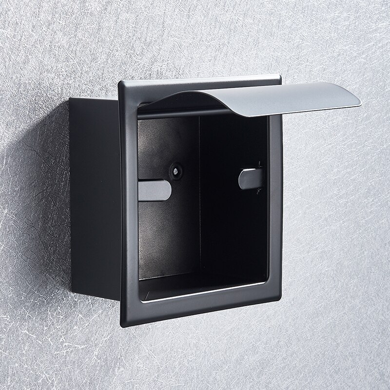 Bathroom Toilet Paper Holder Matte Black Chrome Stainless Steel 304 Roll Paper Box Porta Papel Higienico Roll Paper Tissue Box