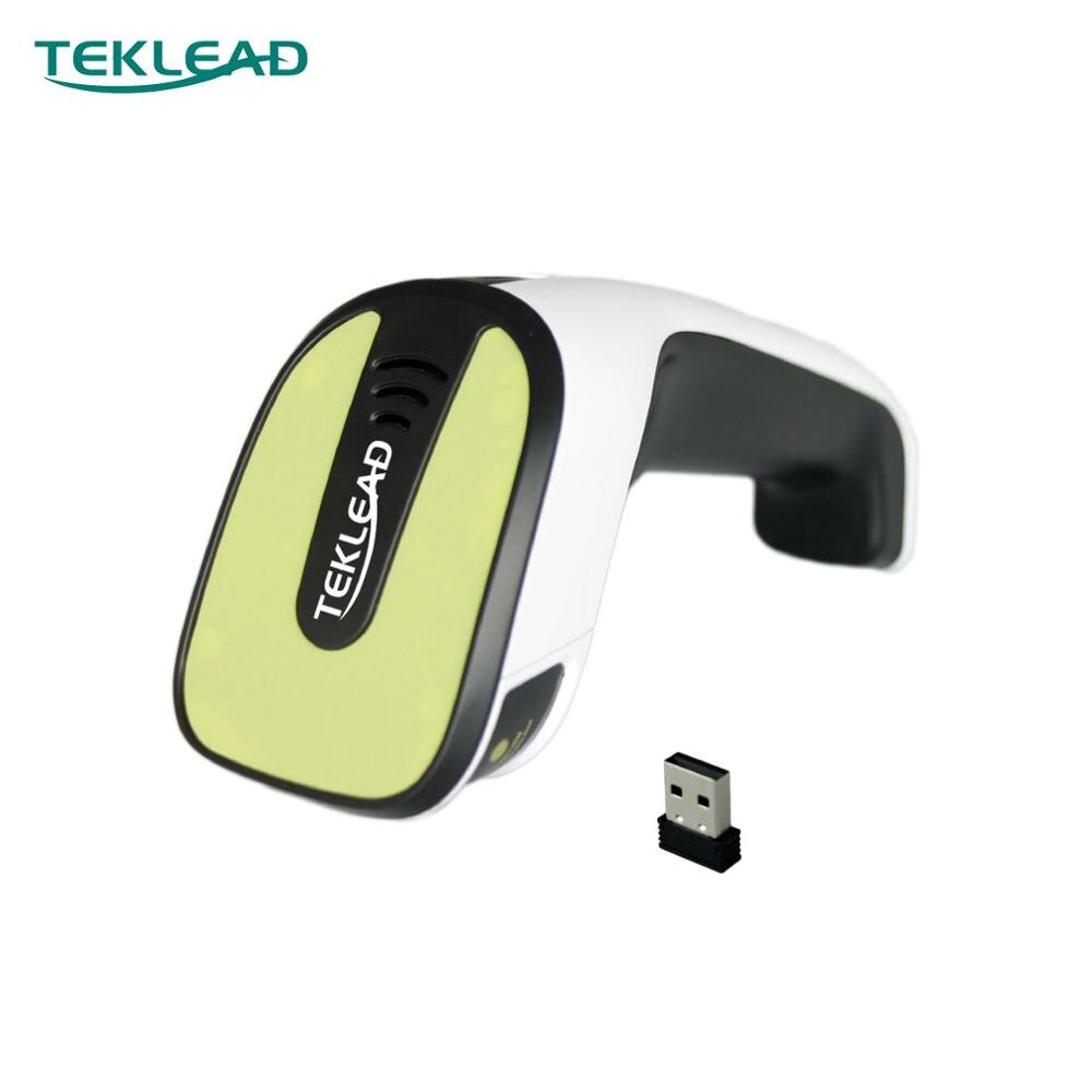 TEKLEAD CCD Bluetooth 2.4GHz Draadloze USB Wired 3 in 1 Barcode Scanner 2500dpi voor Windows, ios, android