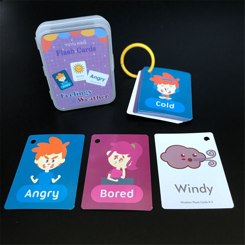 Baby Engels Leren Woord Kaart Pocket Flash Kaarten Montessori Educatief Speelgoed