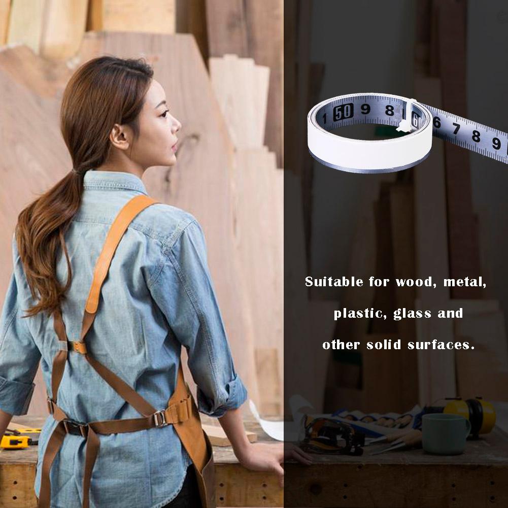 Miter Track Tape Measure Self Adhesive Metric Stainless Steel Ruler Miter Scale Wear Resistant High Strength Clear Scale