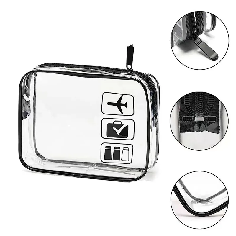 Organizzatori da viaggio in PVC trasparente da donna Custodie da viaggio Custodia da viaggio Spazzolino da denti Asciugamano Bagagli Borsa da Toilette cosmetica