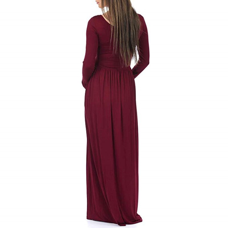 Zwangerschap Jurk Lange Mouw Moederschap Gown Verpleging Jurken Kleding Plus Zwangere Vrouw Vestidos Moederschap Avondjurk
