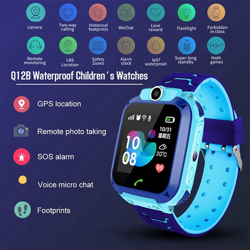 Smart Watch Kids Sport GPS Smart Clock Android Children SOS Call Smart Watch Camera HD Contact Watch